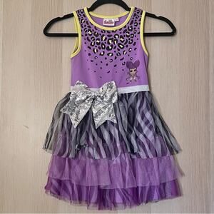 L.O.L. Surprise! Purple Tulle Animal Print Character Dress